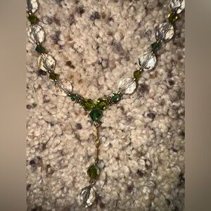Green and Gold Charm Necklace